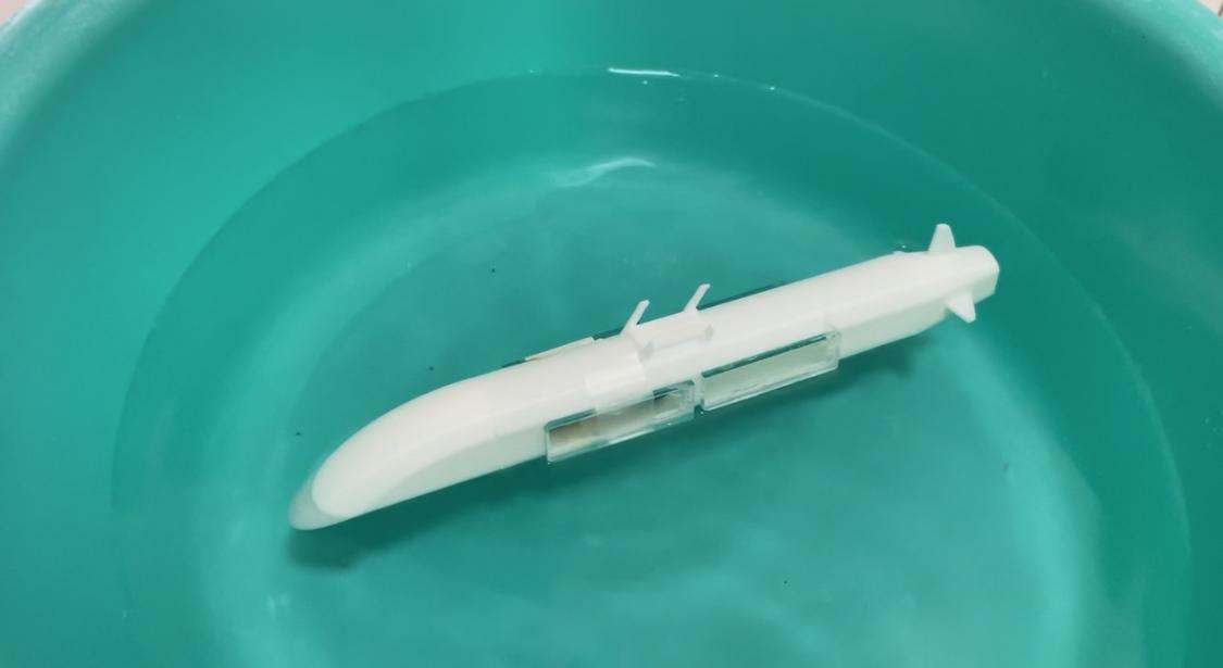 Buoyancy prototype with batteries sealed inside